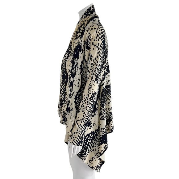 LINE the label Silk Knit Cardigan Sweater Shawl Cream & Black size XS - Picture 5 of 13